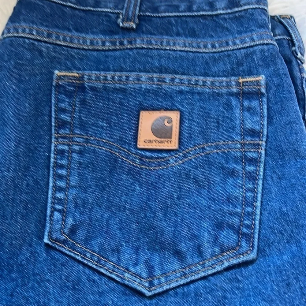 NWT Carhartt Relaxed Fit Tapered Leg Dark Blue Jeans Mens Size 40x30 - Picture 8 of 9